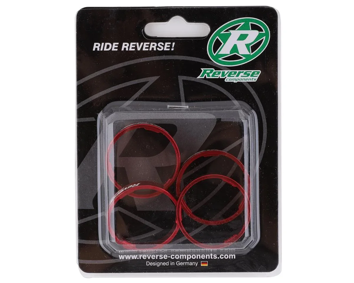Reverse Components Ultralight Headset Spacer Set (Red) (4) - view 2